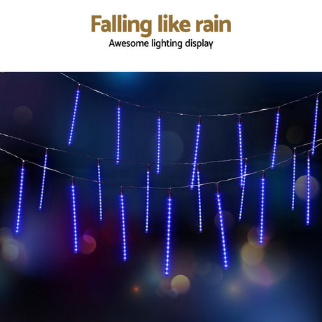 The 7m icicle meteor lights shown again, for indoor or outdoor use.