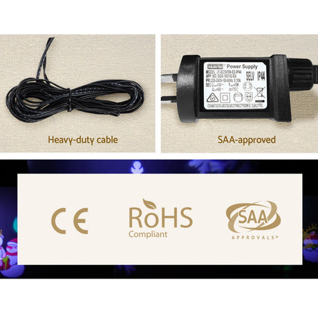 Christmas light projector, mains powered with a transformer.