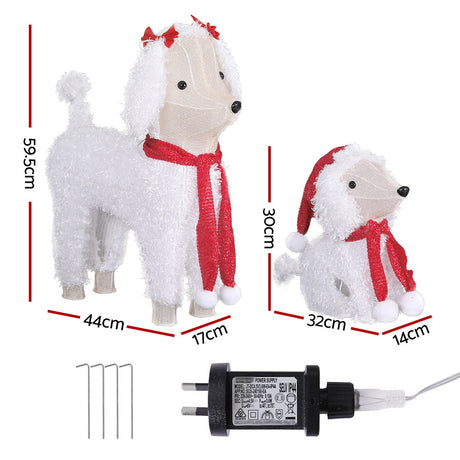 Another view of the light-up dog figures, 60 LEDs.