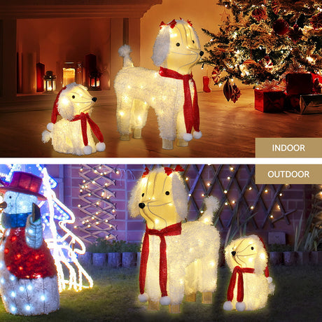 The light-up dog figures shown again, 60 LEDs.