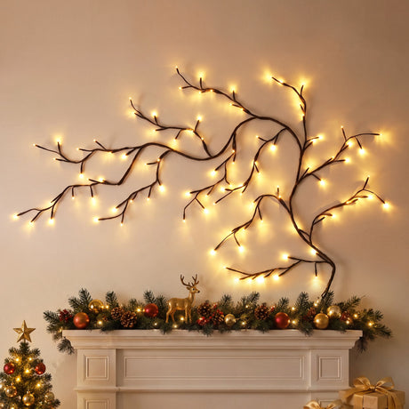 Willow vine branch fairy lights 1.8 metres long with warm white LEDs.