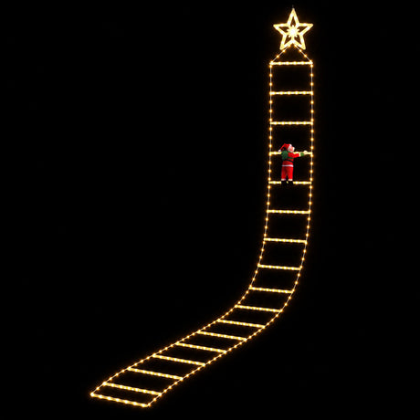 Santa ladder lights 3.4 metres long with 328 warm white LEDs.