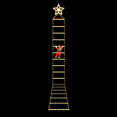 Another view of the 3.4m Santa ladder lights, with a built-in timer.