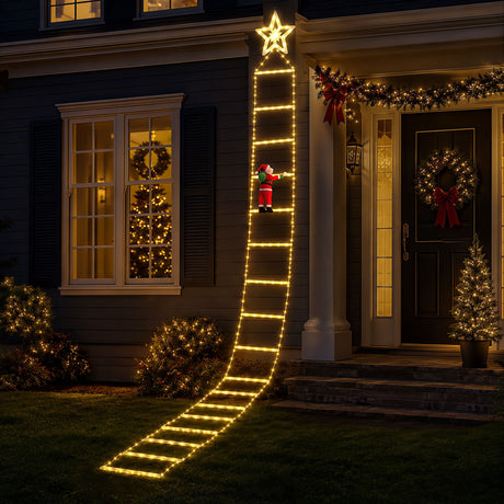3.4m Santa ladder lights, running on low voltage.