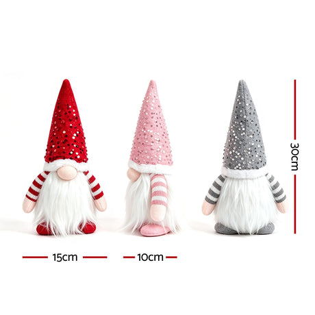 Another view of the three light-up gnomes, battery operated.