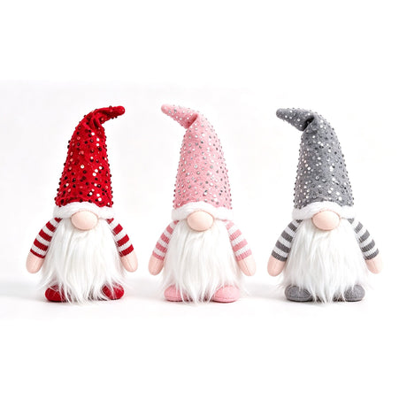The three light-up gnomes shown again, battery operated.