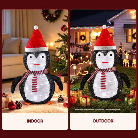 Another view of the 70cm lit penguin, battery operated.