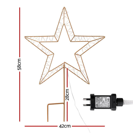 Another view of the ground star fairy light, 100 LEDs.