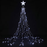Waterfall tree topper fairy lights 2.5 metres long in white.