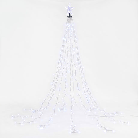 Another view of the 2.5m waterfall tree lights, eight lighting modes.