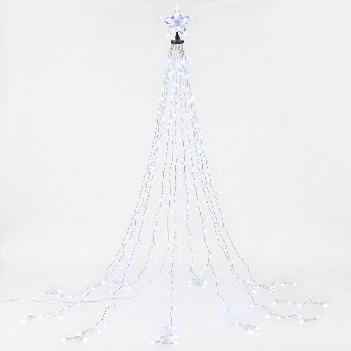 Another view of the 2.5m waterfall tree lights, for outdoor use.