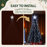 The 2.5m waterfall tree lights shown again, eight lighting modes.