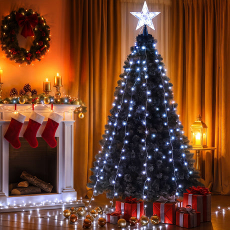 The 2.5m waterfall tree lights shown again, for outdoor use.