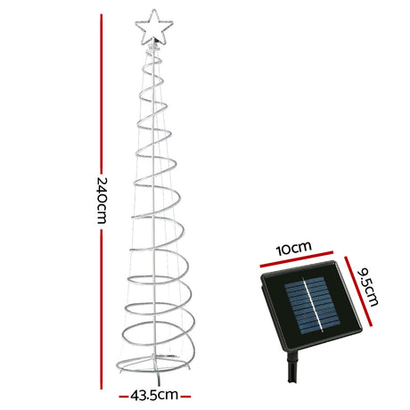 Another view of the 2.4m solar tree light, solar powered.