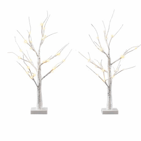 Another view of the two 60cm lit branch trees, for indoor use.