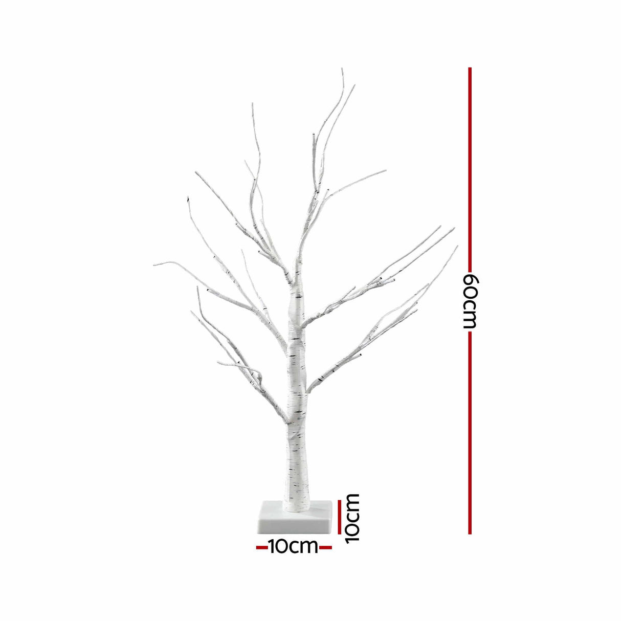 Jingle Jollys Lighted Branch Tree Christmas Decorations Warm White Christmas Lights 2 Pack 60cm