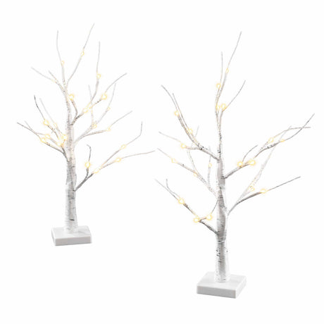 Further view of the two 60cm lit branch trees, for indoor use.