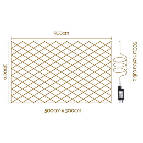 Another view of the 5x3m net lights, for indoor or outdoor use.