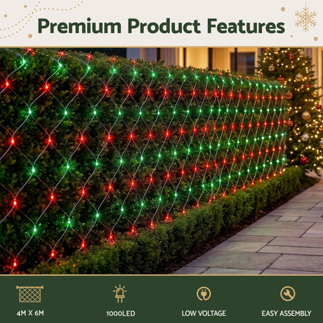 The 6x4m net lights shown again, for outdoor use.