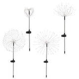 Further view of the four solar firework lights, for outdoor use.