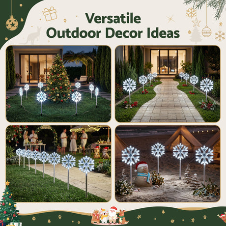 Four pathway lights, for indoor or outdoor use.