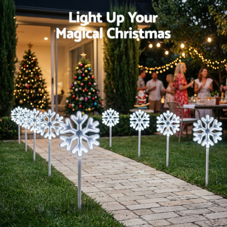 Further view of the four pathway lights, for indoor or outdoor use.