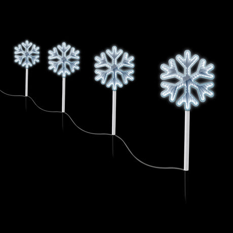 The four pathway lights, for indoor or outdoor use.