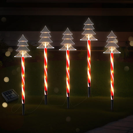 The five path ground lights shown again, mains powered with a transformer.