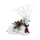 Standing glitter reindeer ornament 32cm tall.