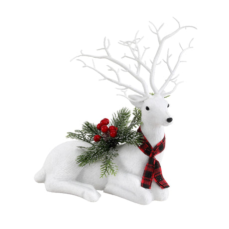 Standing glitter reindeer ornament 32cm tall.