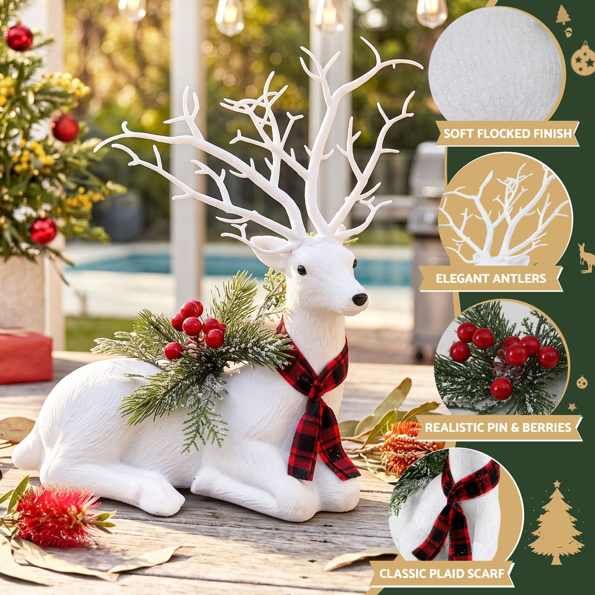 The 32cm glitter reindeer shown again.