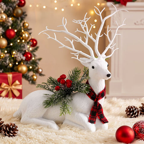 A further view of the 32cm glitter reindeer.
