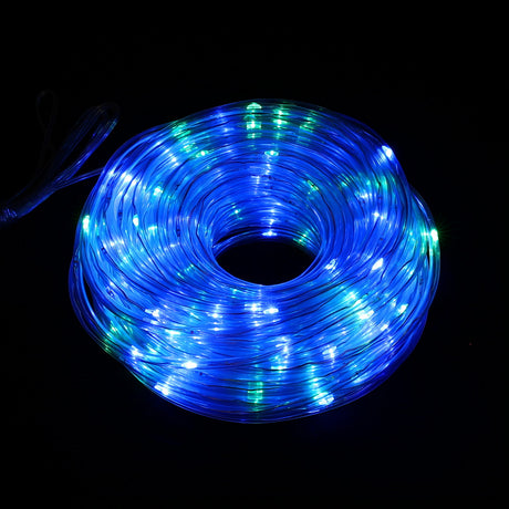 Another view of the 30m multicoloured rope light, for indoor or outdoor use.