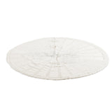 Jingle Jollys Christmas Tree Skirt 90cm Knitted Fabric Xmas Ornament Decor Beige