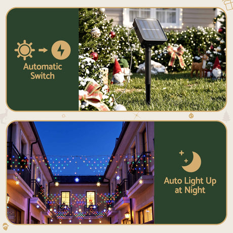 The 4m solar fairy lights shown again, solar powered.