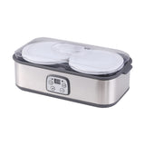 Devanti Greek Yoghurt Maker Machine 2x960ml Large Tubs Temp Control Grey