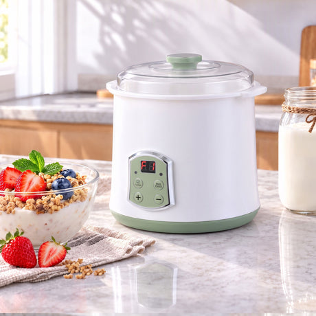 Devanti 2-in-1 Yoghurt Maker and Fermenter 2L with Greek Yoghurt Strainer Soft Cheese Machine.