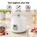 Devanti 2-in-1 Yoghurt Maker and Fermenter 2L with Greek Yoghurt Strainer Soft Cheese Machine