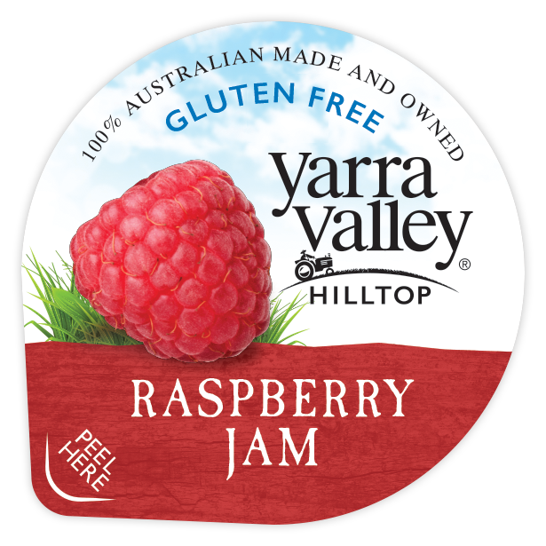 Yarra Valley Hilltop raspberry jam 16g portion cup