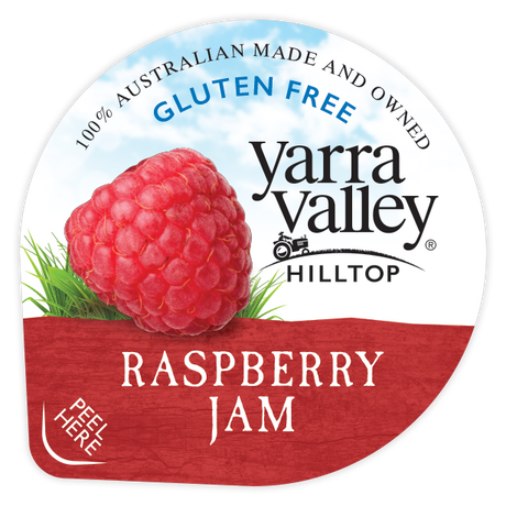 Yarra Valley Hilltop raspberry jam 16g portion cup