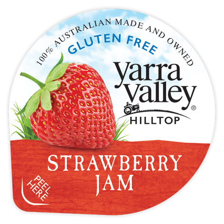 Yarra Valley Hilltop strawberry jam 16g portion cup