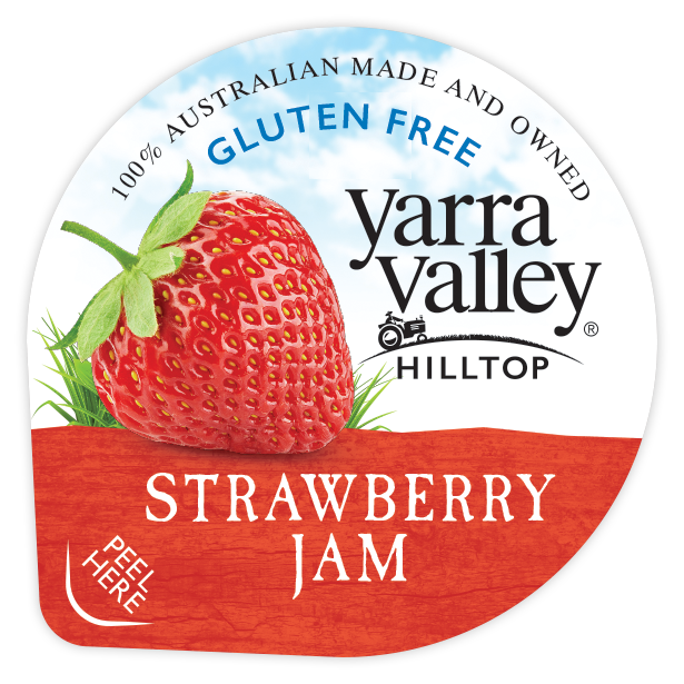 Yarra Valley Hilltop strawberry jam 16g portion cup