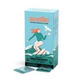 Zoetic peppermint tea enveloped tea bags