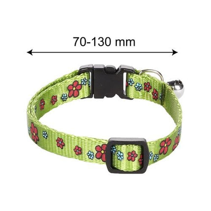 Flamingo Ziggi 20-35cm Flower Green Cat Collar