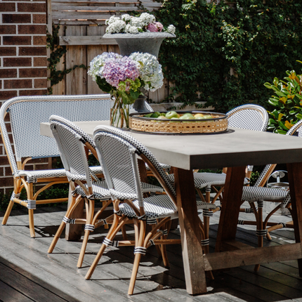 Home Bazar Black And White Parisian Dining Chair