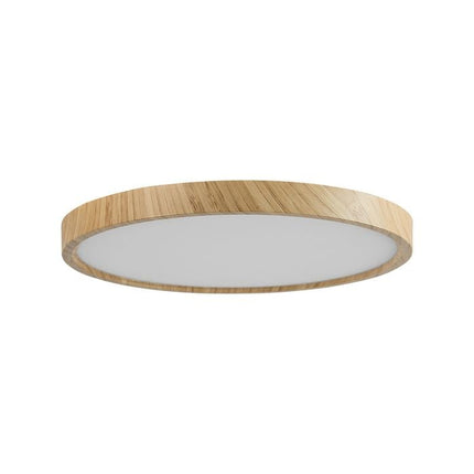 Brilliant 30cm Timber Tri-Colour and Dimmable With Remote Elba LED Oyster Ceiling Light