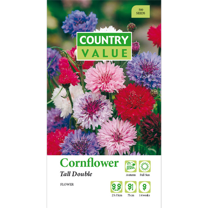Country Value Tall Double Cornflower Seeds