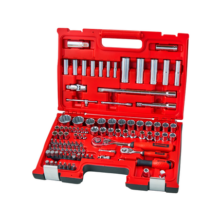 Sidchrome 98 Piece 1/4” And 1/2” Drive Metric Socket Set