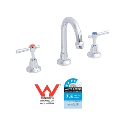 Evekare Chrome Lever Handle Basin Set WELS 4 Star 7.5L/min