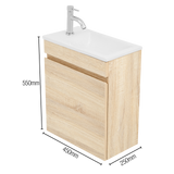 CIBO 450mm Coast Veneer Tonic Mini Wall Hung Vanity